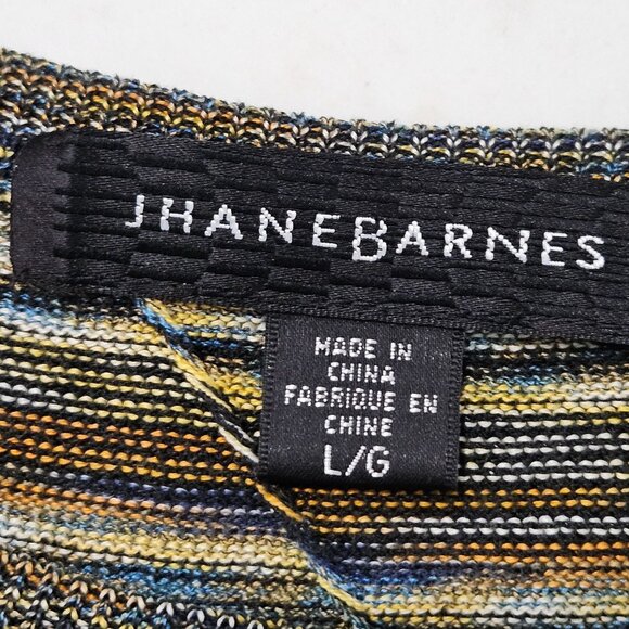 Jhane Barnes Mens Large Coogi style Bill Cosby Abstract Knit Sweater Green - Picture 5 of 8